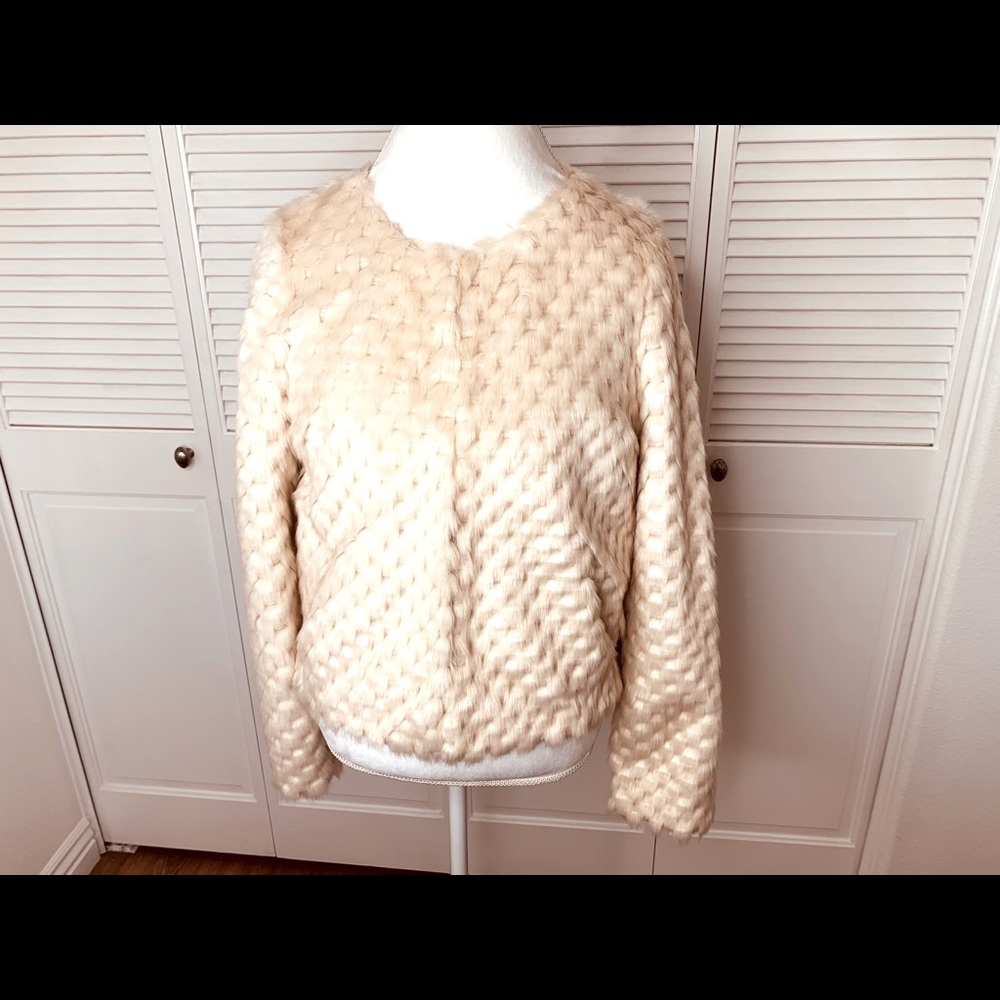 White House Black Market Faux Fur Jacket